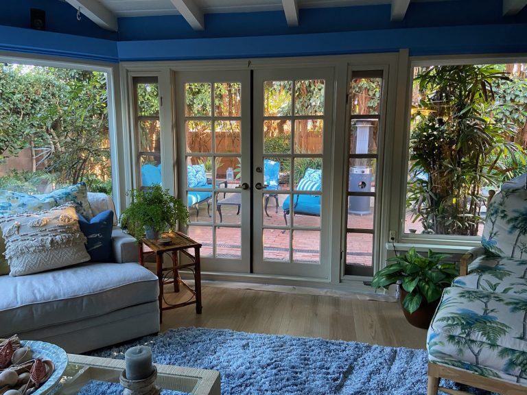 looking from the family room to outside