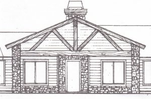 home front of ranch house