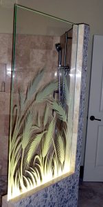 shower glass panel