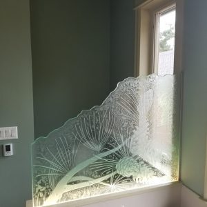 carved/etched/sandblasted bathtub art